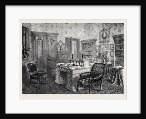 The Library Camden Place Chiselhurst Residence of the Late Emperor Napoleon III 1873 by Anonymous