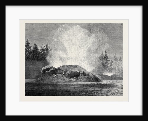 The Grotto Geyser Montana North America 1873 by Anonymous