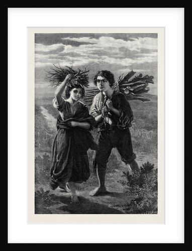 Gipsy Children Gathering Wood, 1873 by Anonymous