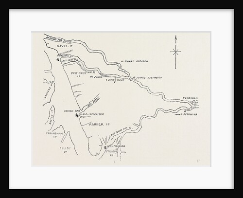The War in China: Official Plan of Captain Elliot's Engagement in Escape Creek Canton River May 22 1857 by Anonymous