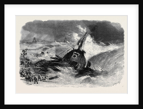 Wreck of the Brig Pilgrim Off Brighton by Anonymous