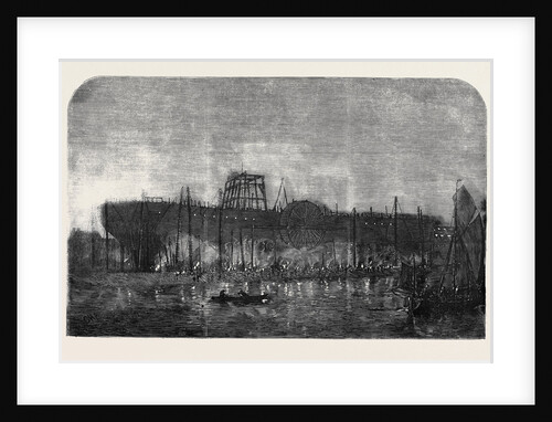 Working on the Great Eastern by Gaslight by Anonymous