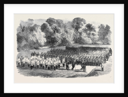 The Oxfordshire Militia in the Garden of St. John's College Oxford by Anonymous