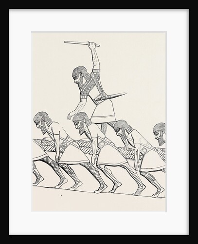 Taskmaster and Captives Dragging Colossal Bull by Anonymous