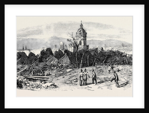The Late Explosion at Mayence: St. Stephen's Church Mayence from the Site of the Powder Magazine. by Anonymous