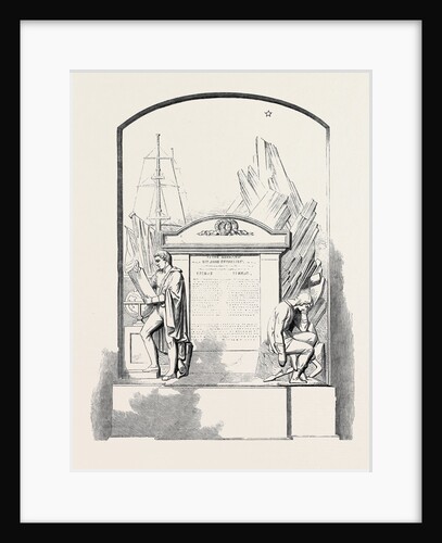 Monument to Sir John Franklin and His Companions in the Painted Hall of Greenwich Hospital. by Anonymous