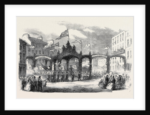 The Procession at Dumfries: Triple Arch in the High Street the Burns Centenary by Anonymous
