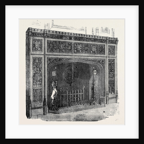 The New Houses of Parliament Fireplace in the State Dining Room of the Speaker's Residence by Anonymous
