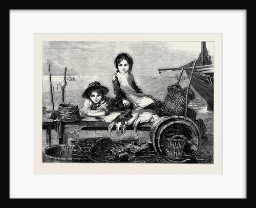 Children Minding Their Mother's Stall - the Fish Market, in the Exhibition of the Society of Female Artists by Anonymous