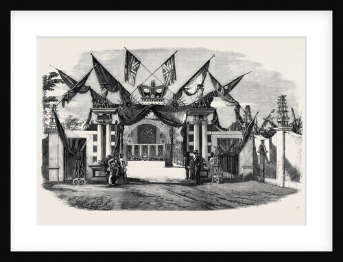 Entertainment Given to Lord Elphinstone at Sans Souci Near Bombay Gateway of the Mansion Decorated for the Occasion by Anonymous