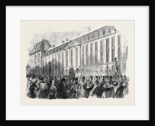 Departure of French Troops for Italy a French Regiment of the Line Leaving the Prince Eugene Barracks Paris by Anonymous