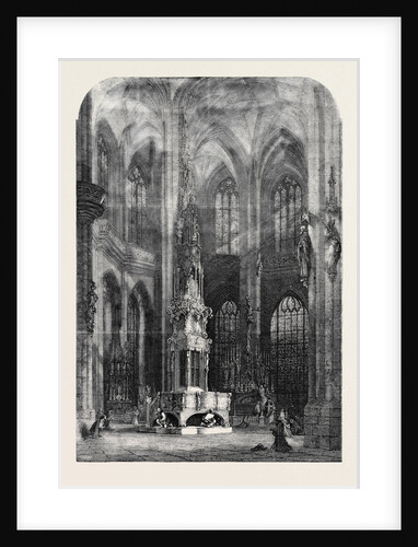 Interior of the Church of St. Lawrence Nuremberg, in the Exhibition of the Society of Painters in Water Colours by Anonymous
