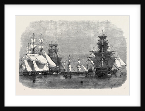 The Channel Fleet in Portland Roads Blenheim Termagant Hero Mersey Liffey James Watt Algiers by Anonymous