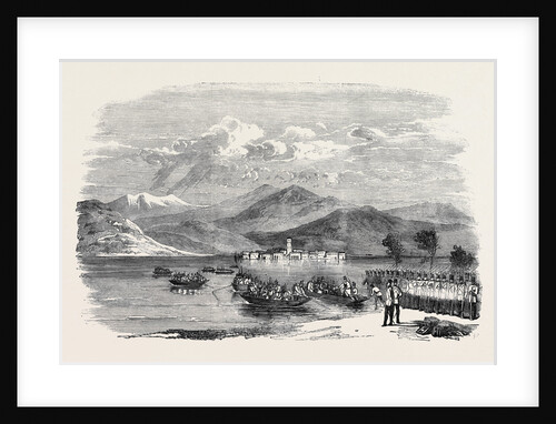 The War Austrians Crossing the Lago Maggiore from a Sketch by Thomas by Anonymous