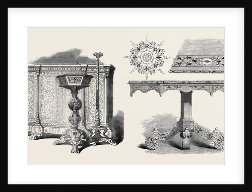 Furniture, East India Company, and, Inlaid Table and Ornaments of Top, Caldecott, Great Russell Street by Anonymous