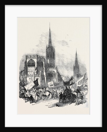 Godiva Procession at Coventry Fair, the Procession Forming at St. Michael's Church by Anonymous