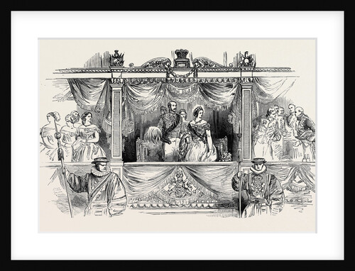 The Queen's State Visit to Her Majesty's Theatre, the Royal Box by Anonymous
