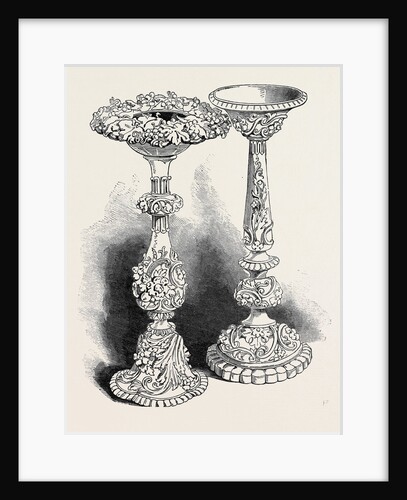 Porcelain and Earthenware Flower Stands by Anonymous