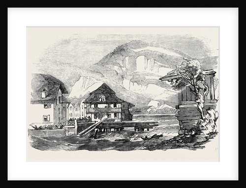 Inundation of the River Aar, at Unterseen, Switzerland, on August 1, Remains of the Bridge by Anonymous