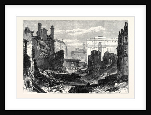 London Improvements: Demolitions in the Poultry for the New Street Leading from the Thames Embankment UK 1869 by Anonymous
