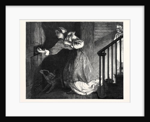 The Well-Known Knock, in the Exhibition at the French Gallery Pall Mall London UK 1869 by Anonymous