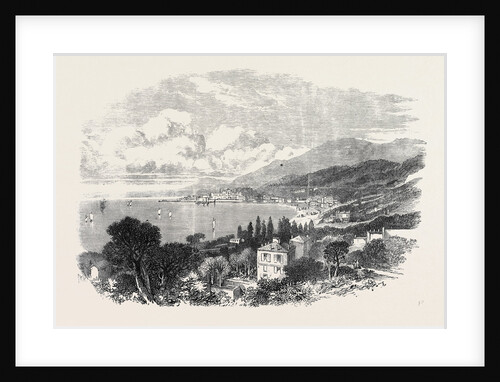 View of Mentone from the East 1869 France by Anonymous