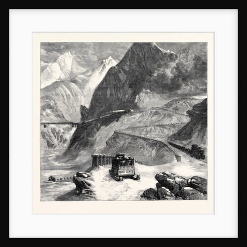 New Overland Route to India: Mont Cenis Railway L'Echelle Du Diable 1869 by Anonymous