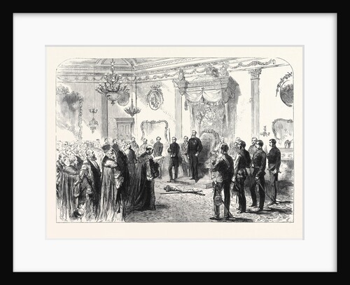 The Right Hon. Earl Spencer K.G Lord Lieutenant of Ireland Holding a State Reception at Dublin Castle 1869 by Anonymous