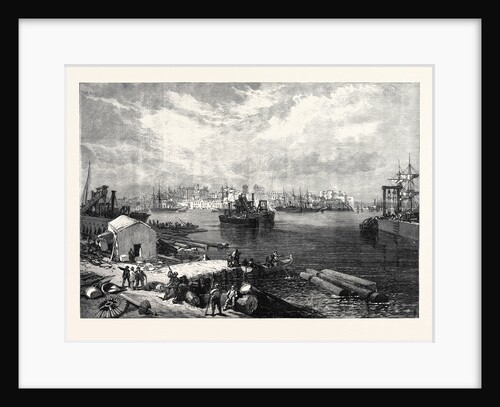 The New Overland Route to India: Town and Port of Brindisi Italy 1869 by Anonymous