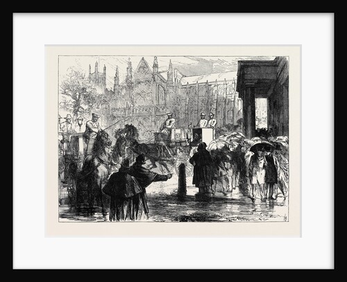 The Westminster Election Petition: Arrival of the Judge and Sheriffs at the Westminster Sessions-House London UK by Anonymous