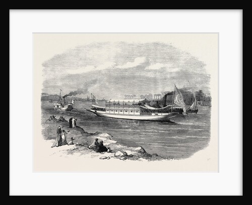The Prince and Princess of Wales in Egypt: The Dahabieh or Nile Boat for the Prince and Princess 1869 by Anonymous