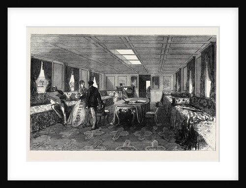 The Prince and Princess of Wales in Egypt: Saloon of the Dahabieh or Nile Boat 1869 by Anonymous
