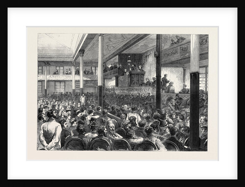 The Right of Meeting at Paris: M. Ducasse Speaking at the Salle Des Folies-Belleville 1869 France by Anonymous