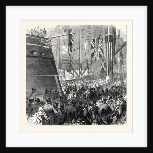 Launch of the Screw-Corvette Druid at Deptford Dockyard: Princess Louise Releasing the Dog-Shore UK 1869 by Anonymous