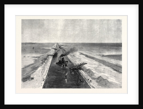 The Isthmus of Suez Maritime Canal Near Kantara 1869 by Anonymous