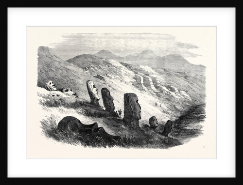 Group of Images Inside the Crater of Otuiti Easter Island 1869 by Anonymous