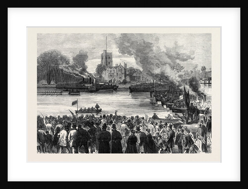 Oxford and Cambridge Universities Boat Race: The Start from Putney London UK 1869 by Anonymous