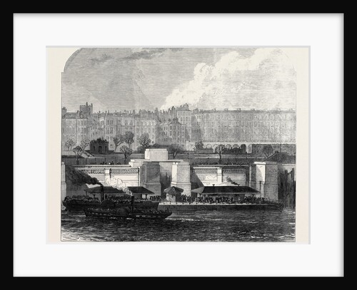 London Improvements: Hungerford Pier on the Thames Embankment UK 1869 by Anonymous