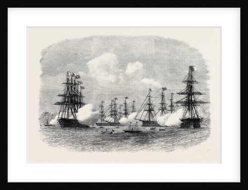 Visit of the King of Portugal to the English Channel Fleet at Lisbon 1869 by Anonymous