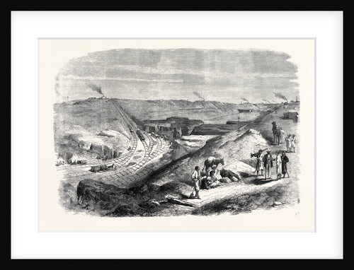 The Isthmus of Suez Maritime Canal: The Cutting Near Chalouf 1869 by Anonymous