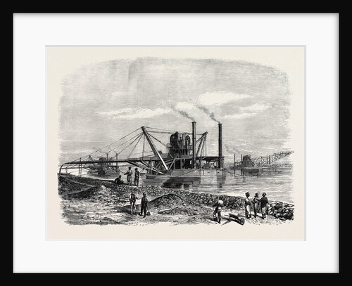The Isthmus of Suez Maritime Canal: Dredges and Elevators at Work 1869 by Anonymous
