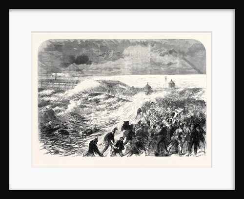 The Volunteer Review at Dover: Scene at the Wreck of H.M.S. Ferret at the Admiralty Pier UK 1869 by Anonymous