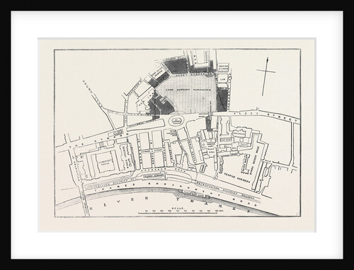 Proposed Sites for the New Law Courts: Plan of Mr. F. Shields for a New Approach to the Carey Street Site London 1869 UK by Anonymous