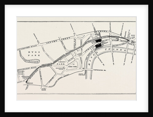 Proposed Sites for the New Law Courts: Plan of Mr. F. Shields for a New Approach to the Carey Street Site London 1869 UK by Anonymous