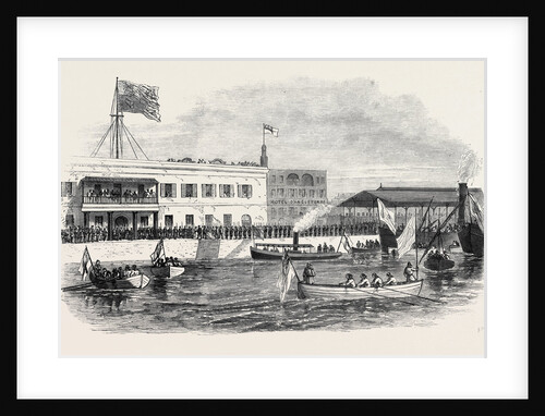 Visit of the Prince and Princess of Wales to the Suez Canal Works: Arrival of the Prince and Princess at Suez 1869 by Anonymous