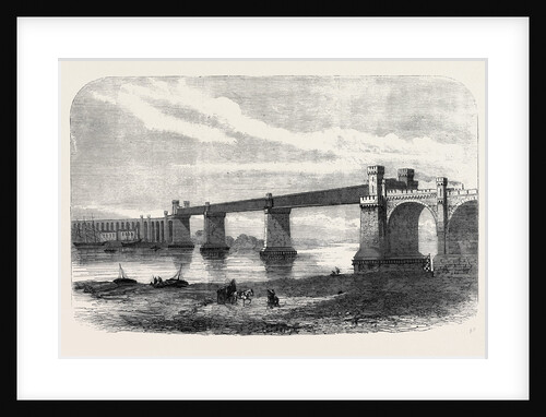 Railway Bridge and Viaduct at Runcorn UK 1869 by Anonymous