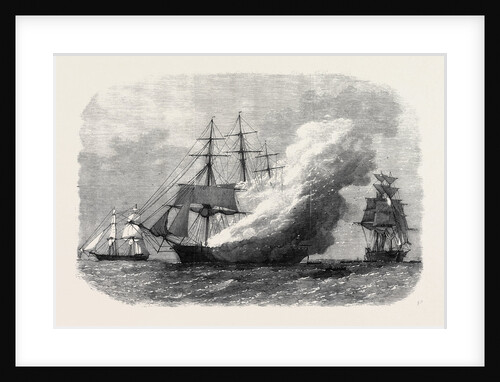 Burning of the Omar Pacha Australian Ship Homeward Bound 1869 by Anonymous