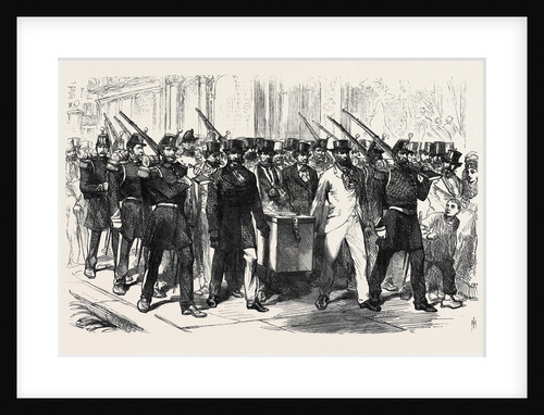 The Elections in France: Removal of the Voting-Urn from a District Polling-Place to the Mairie 1869 by Anonymous