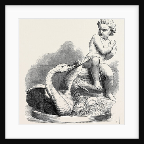 Child and Swan (Sculpture), in the Royal Academy Exhibition 1869 by Anonymous