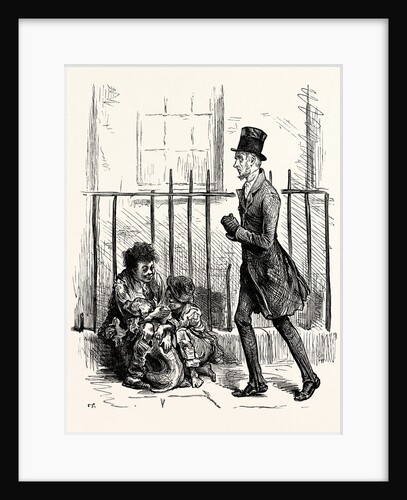 Charles Dickens Sketches by Boz Hurrying Along a by-Street Keeping As Close As He Can to the Area Railings a Man of About Forty or Fifty Clad in an Old Rusty Suit of Threadbare Black Cloth by Anonymous